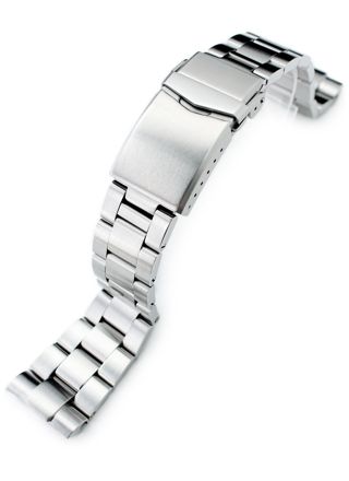 MiLTAT Super 3D Oyster Brushed steel band for Seiko Turtle SS221820B047