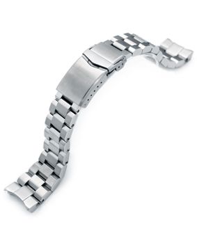 MiLTAT Hexad Oyster Brushed steel band for Seiko Samurai SS221820B066