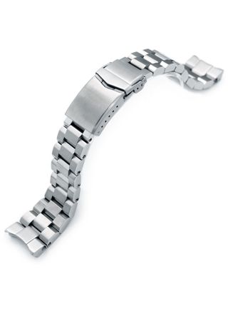 MiLTAT Hexad Oyster Brushed steel band for Seiko Samurai SS221820B066