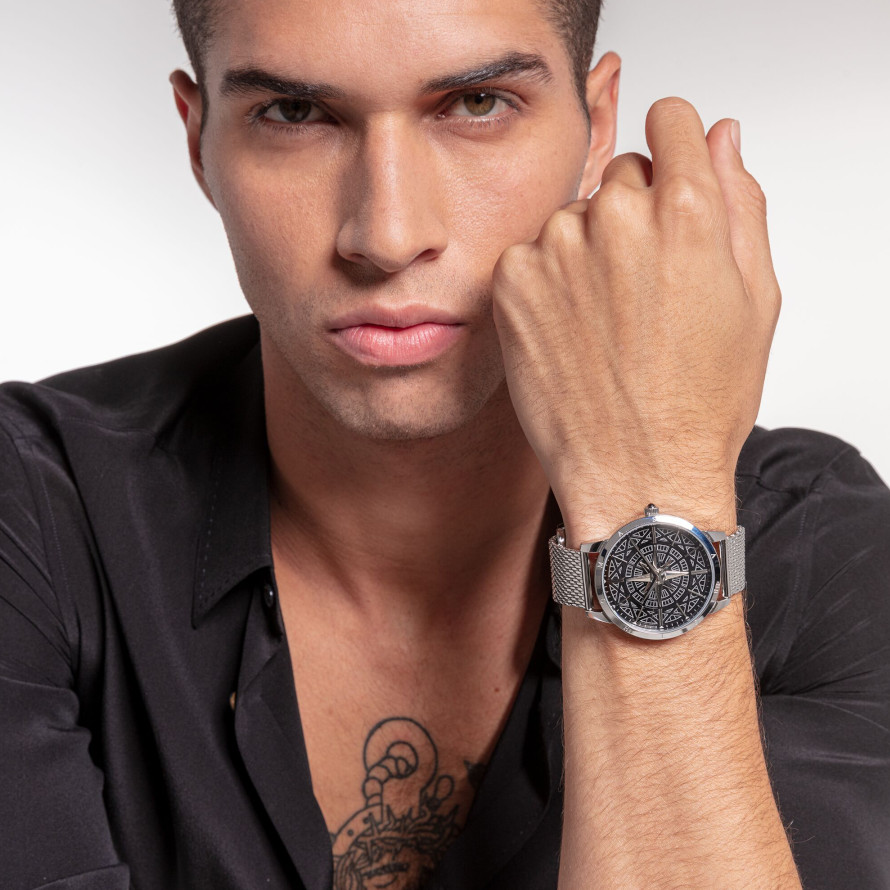 Thomas Sabo Orologio Uomo WA0294-273-210 - 46 Mm, Cinturino Moda, Impermeabile, Elegante E Sportivo