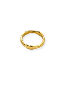 Madoww Wave wide gold-plated ring
