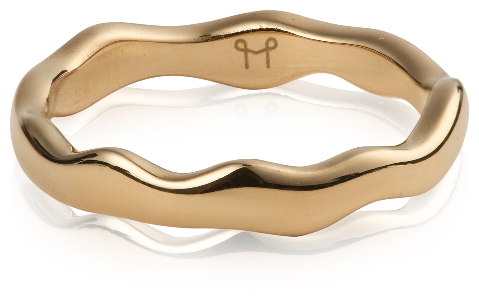 Mockberg Wavy Petite golden ring #52 MB0133
