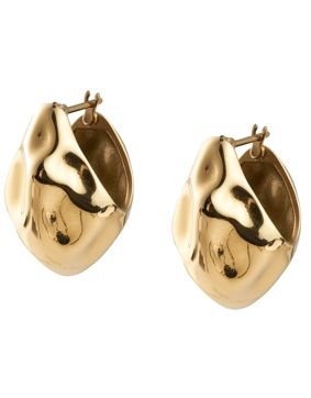 Mockberg Wavy bolded drop gold-plated earrings MB0171