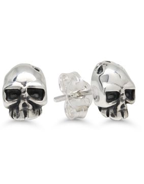 Silver earrings skull WE-35417