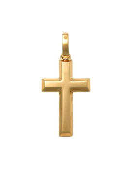 Lykken Crosses gold plain cross pendant 17.4 mm