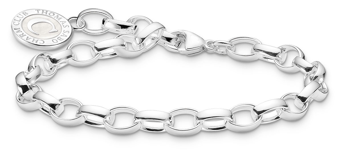 Thomas Sabo Charm Club Charmista shimmering silver enamel charm bracelet X0285-007-21-L17