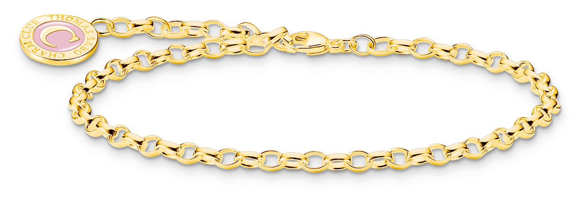 Thomas Sabo Charm Club Charmista charm bracelet gold pink X2088-427-39