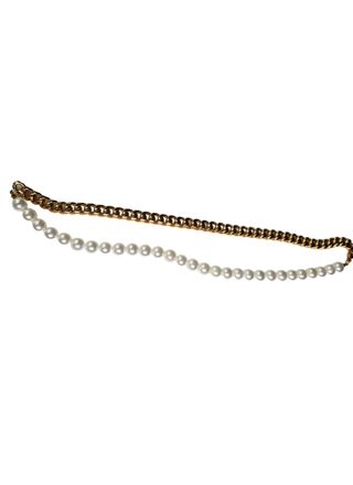 Bosie pearl curb chain half and half necklace 50 cm XL823JB 8/50cm