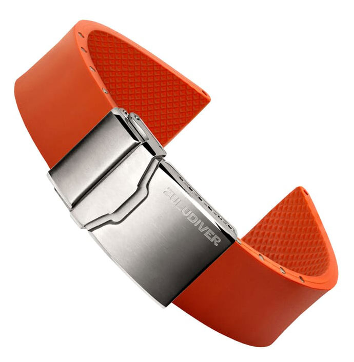 Geckota ZULUDIVER 300 Orange silicone strap watchesonline
