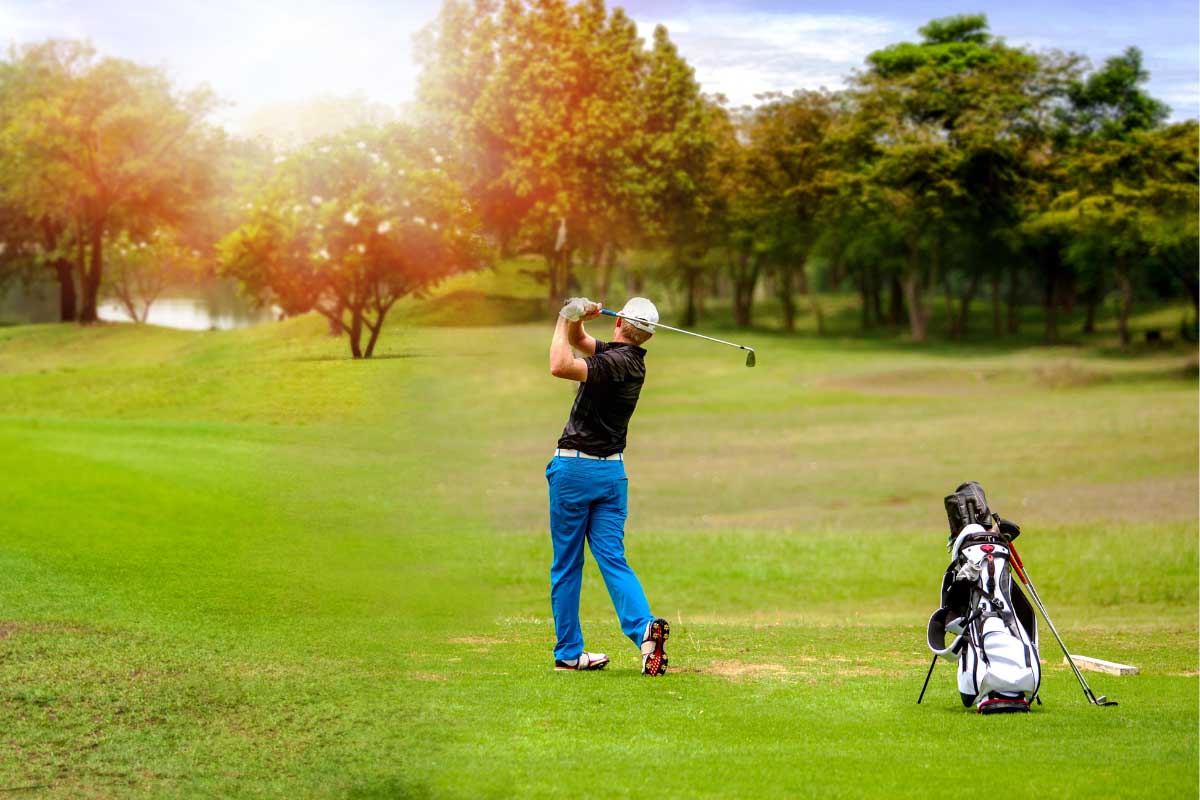 man on the golf green